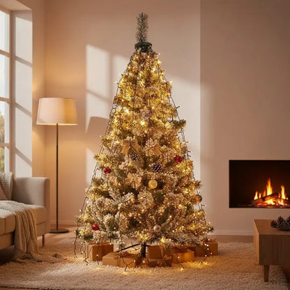 Weihnachtsbaum-Lichtervorhang mit Fernbedienung Mivoza Deutschland