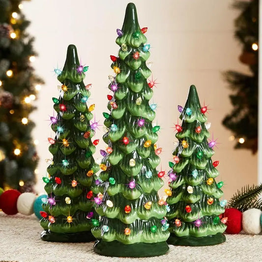Weihnachtsbaum Tischdeko — Stimmungsvolles Licht ganz ohne Kabel 3er-Set Mivoza Deutschland