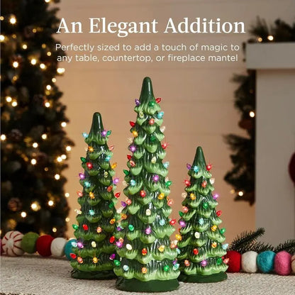 Weihnachtsbaum Tischdeko — Stimmungsvolles Licht ganz ohne Kabel 3er-Set Mivoza Deutschland