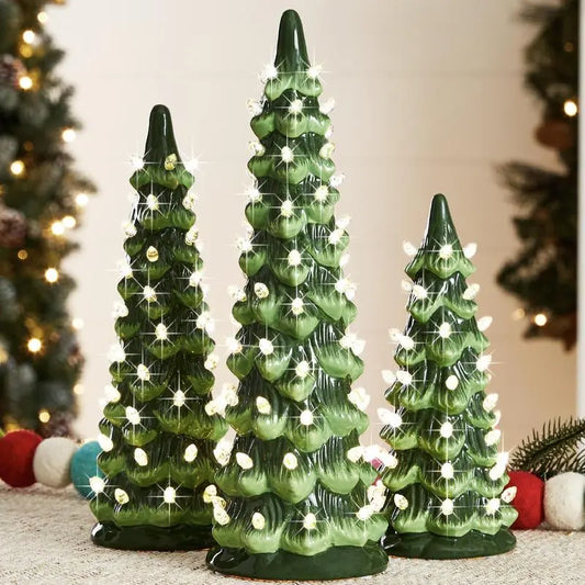 Weihnachtsbaum Tischdeko — Stimmungsvolles Licht ganz ohne Kabel 3er-Set Mivoza Deutschland