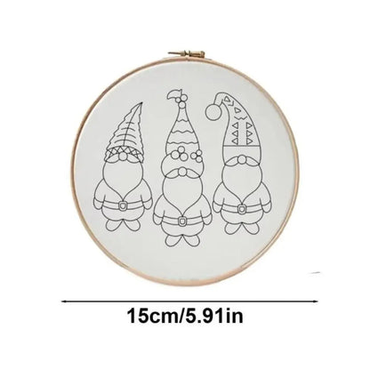 Weihnachtswichtel Stickset — Festliche Stickerei fürs Bäumchen & Deko Mivoza Deutschland