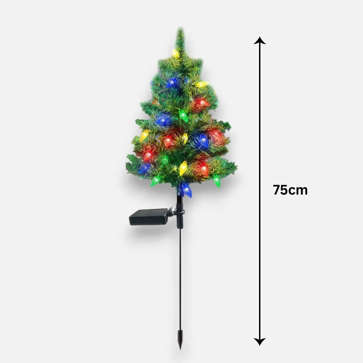 Wetterfester Solar-Weihnachtsbaum — Strahlend schön für verschneite Wintertage Mivoza Deutschland