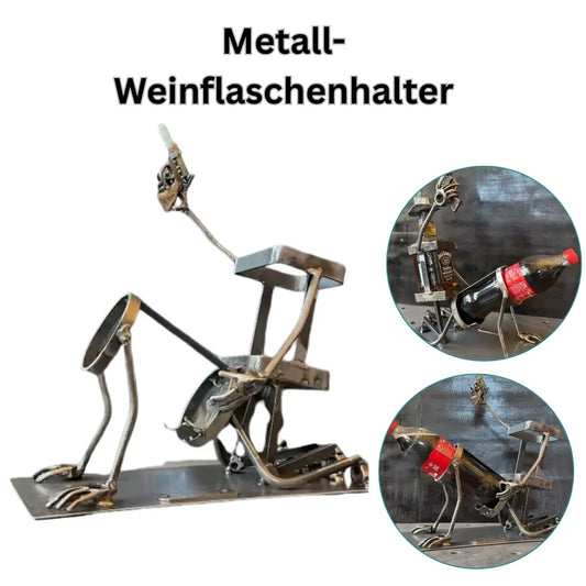 Whiskey-Flaschenständer aus Industriestahl mit Zündkerzen-Detail Mivoza Deutschland