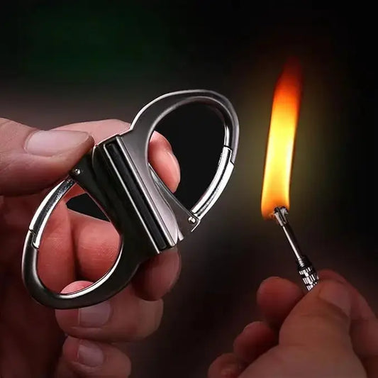 Wiederverwendbarer Metall-Feuerstarter mit Karabinerfunktion Mivoza Deutschland