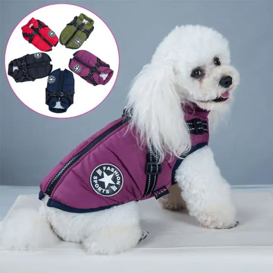 Winterwarme Haustier Hund Jacke mit Geschirr Mivoza Deutschland