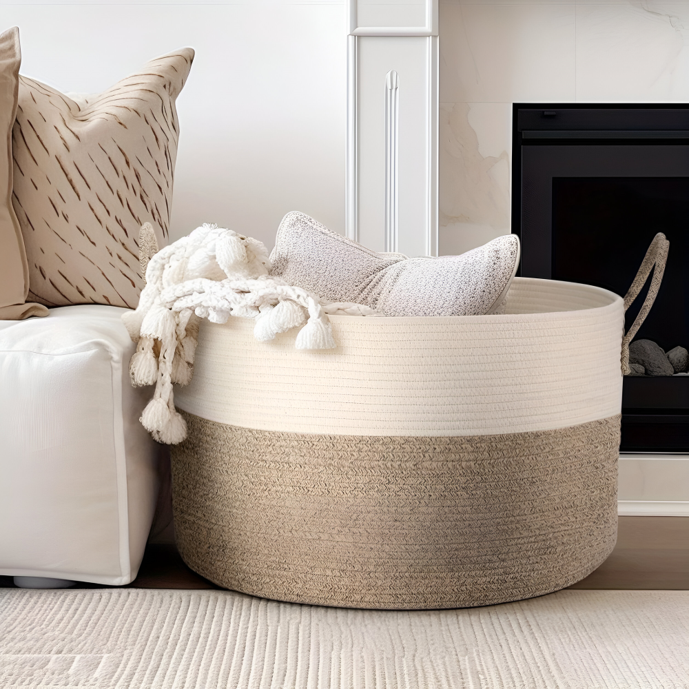 Gewebter Aufbewahrungskorb XL – Wäsche- und Spielzeug-Organizer