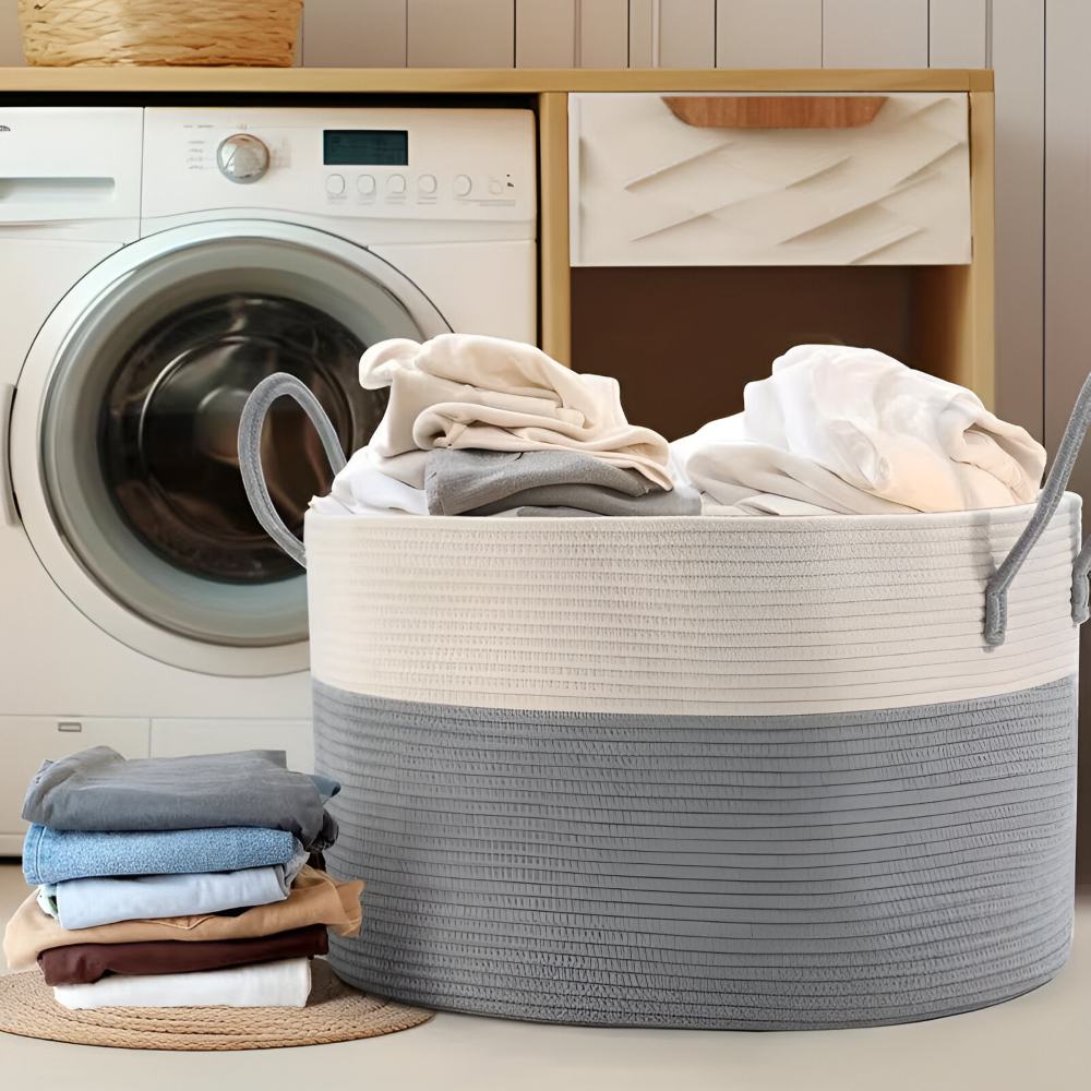 Gewebter Aufbewahrungskorb XL – Wäsche- und Spielzeug-Organizer