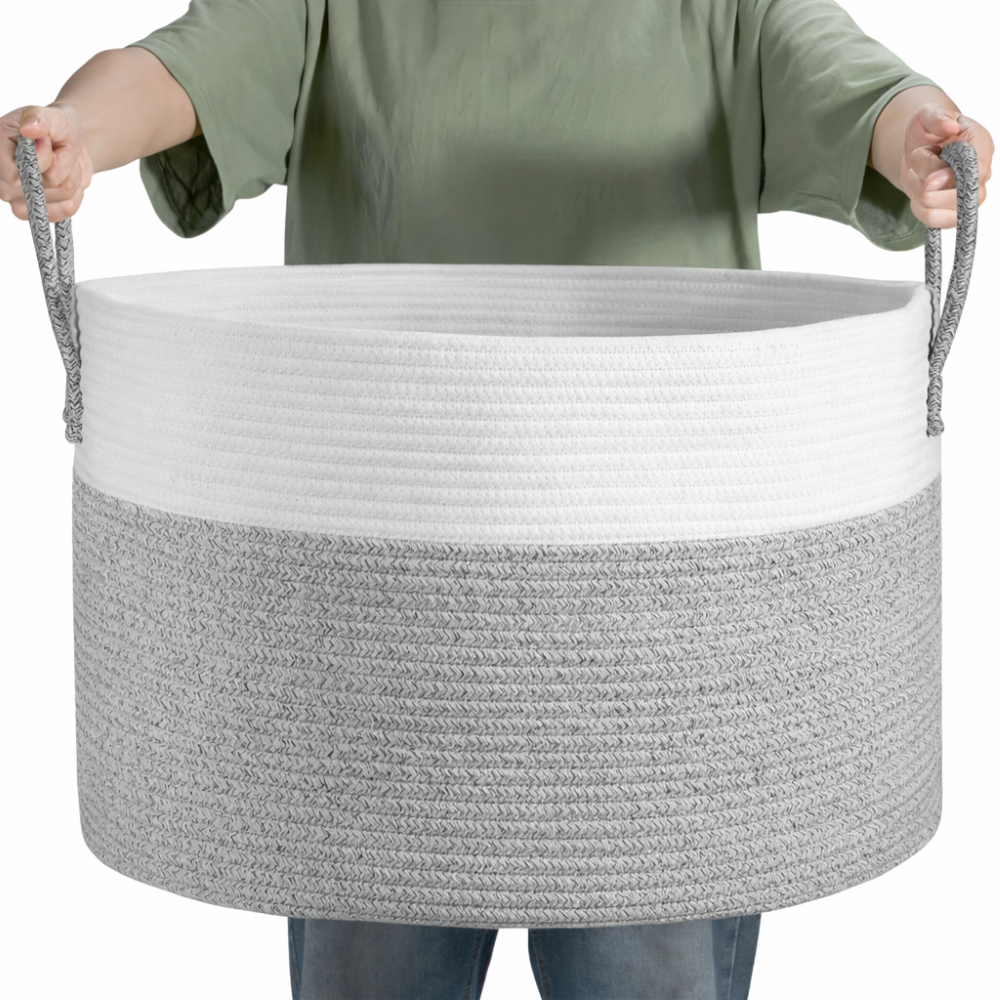 Gewebter Aufbewahrungskorb XL – Wäsche- und Spielzeug-Organizer