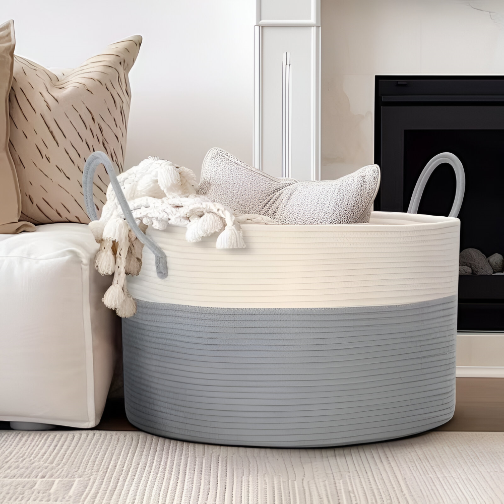 Gewebter Aufbewahrungskorb XL – Wäsche- und Spielzeug-Organizer