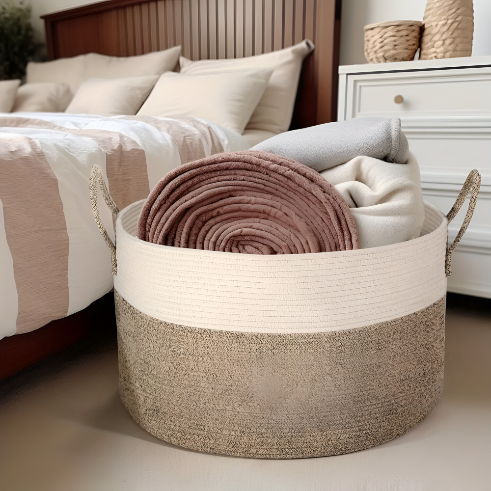 Gewebter Aufbewahrungskorb XL – Wäsche- und Spielzeug-Organizer