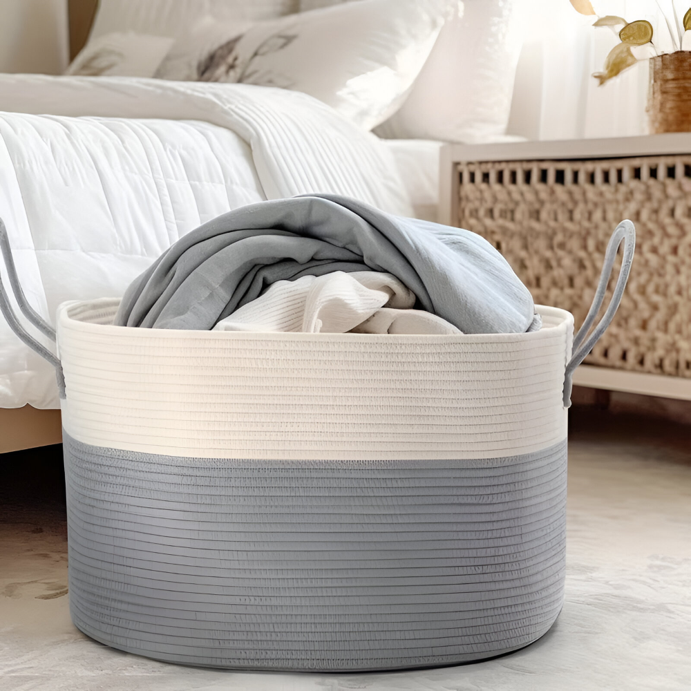 Gewebter Aufbewahrungskorb XL – Wäsche- und Spielzeug-Organizer