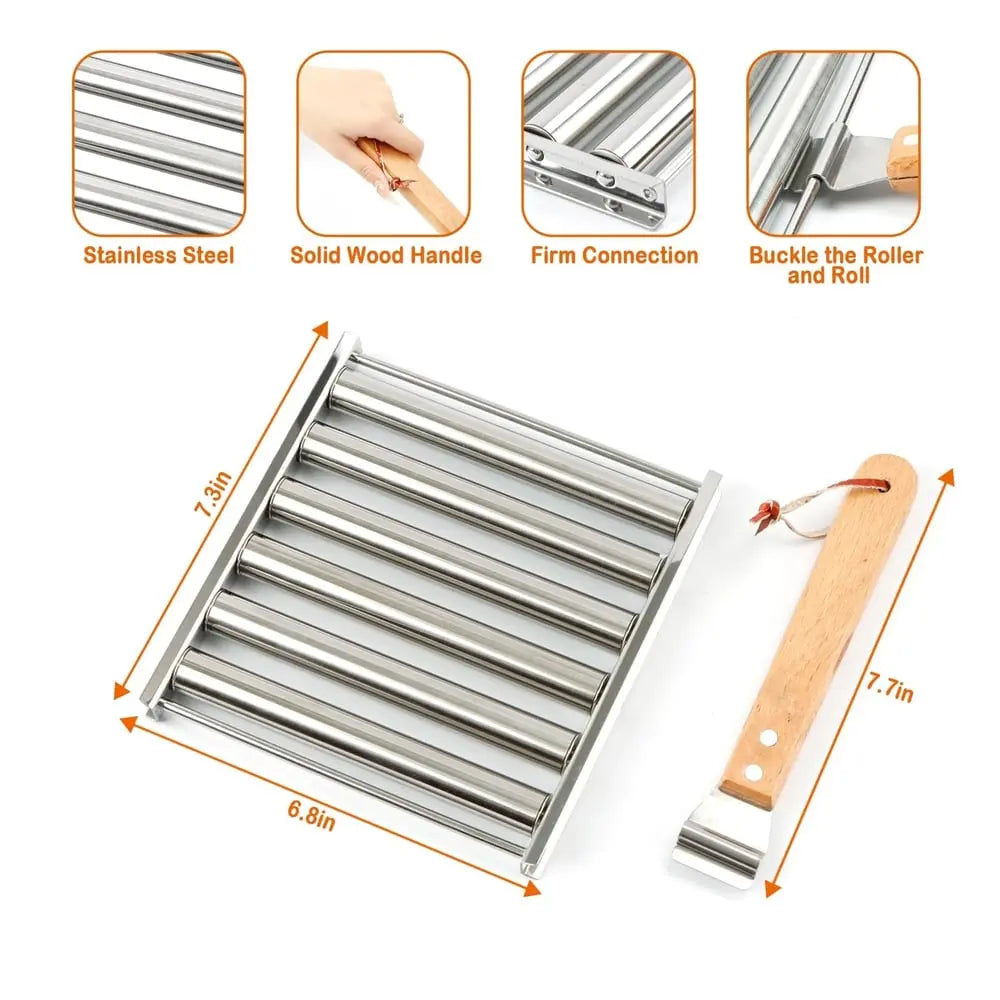 Wurstroller-Rost aus Edelstahl für gleichmäßiges Grillen Mivoza Deutschland
