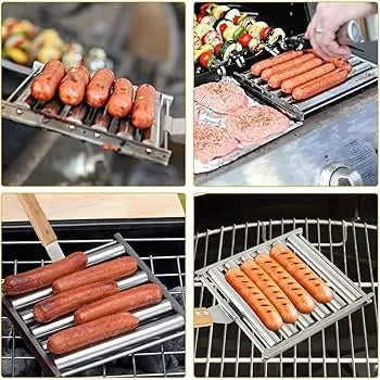 Wurstroller-Rost aus Edelstahl für gleichmäßiges Grillen Mivoza Deutschland