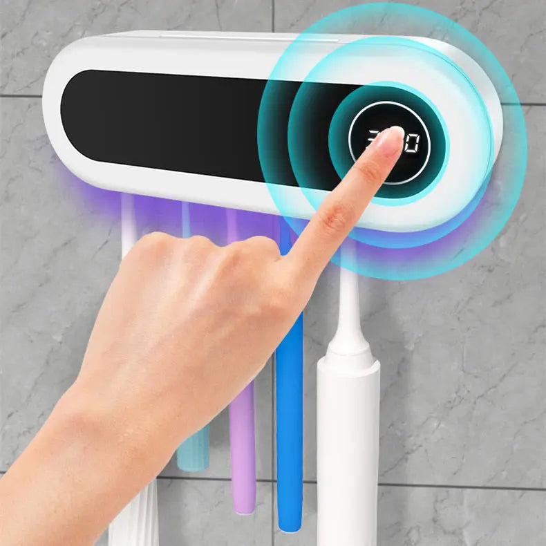 Zahnbürstenhalter mit UV-Licht-Sterilisation für hygienische Badezimmer Mivoza Deutschland