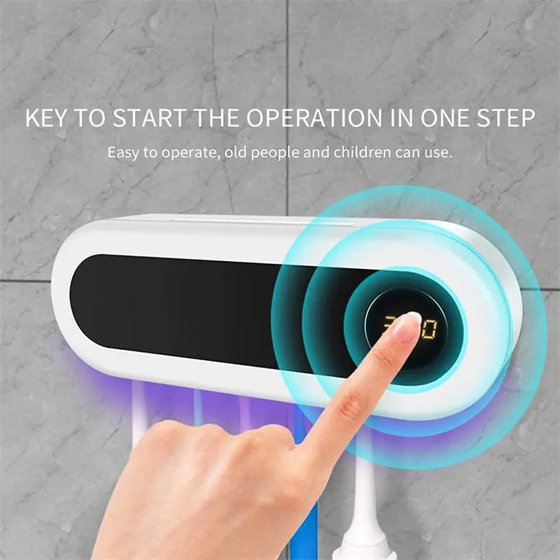 Zahnbürstenhalter mit UV-Licht-Sterilisation für hygienische Badezimmer Mivoza Deutschland