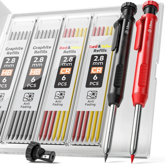 Zimmermann Bleistift Set – Robuste Anreißbleistifte mit Anspitzer Mivoza Deutschland