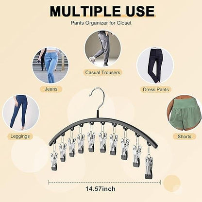 2er-Set Leggings-Organizer Kleiderbügel – mit 20 Clips für platzsparende Aufbewahrung! Mivoza Deutschland