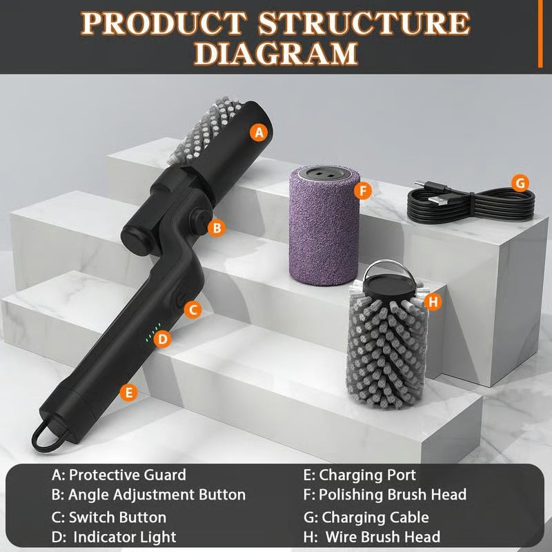 Elektrische Grillbürste Wiederaufladbar – Schnelle Reinigung