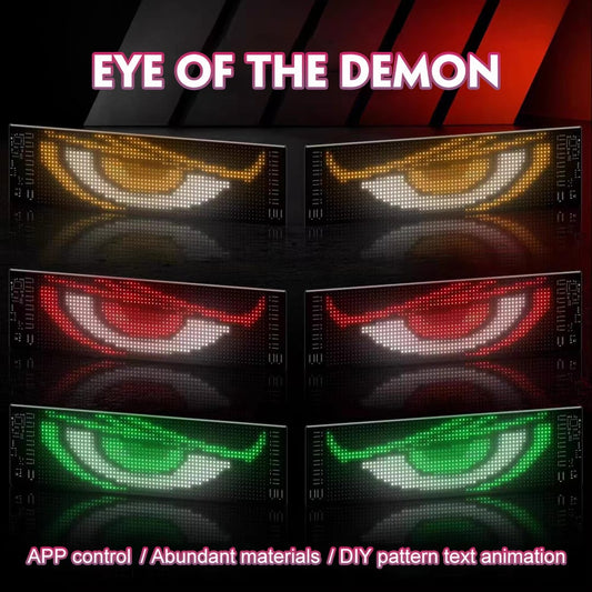 😈 Halloween Spooktacular Deal Alert! 🎃 Devil Eyes LED Sign: App - Controlled, Animated for Car/Truck Windshields Mivoza Deutschland
