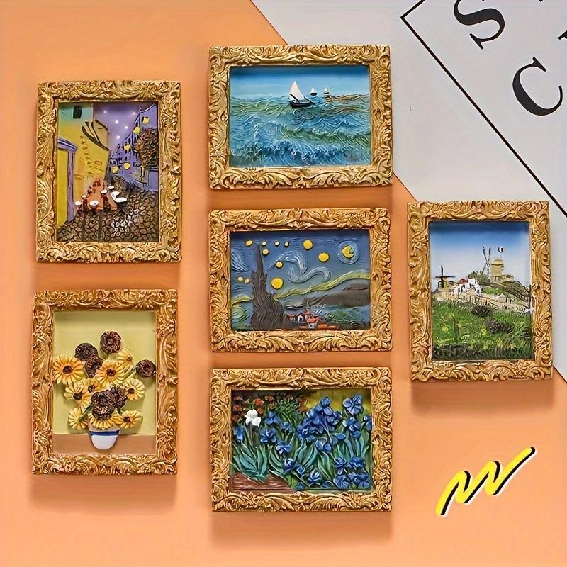 Van Gogh Kühlschrankmagnete mit 3D-Kunstdetails Mivoza Deutschland