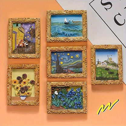 Van Gogh Kühlschrankmagnete mit 3D-Kunstdetails Mivoza Deutschland