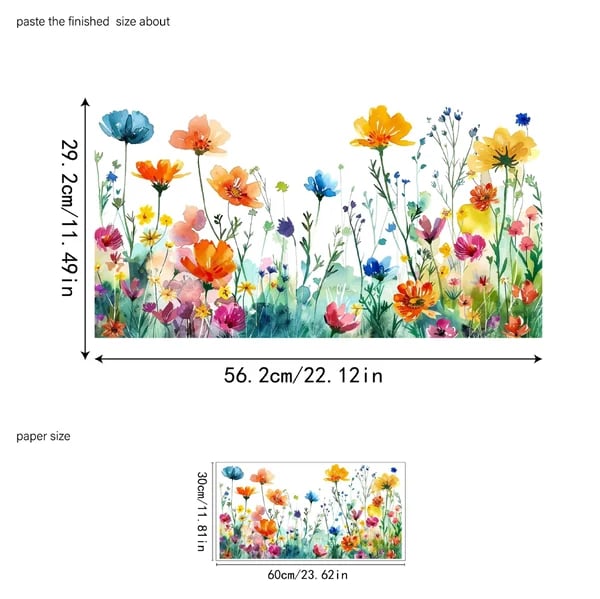 Beidseitiger Fensteraufkleber mit Blumenmotiv (kann auf jede Größe zugeschnitten werden) – 1 kaufen, 1 gratis erhalten! Mivoza Deutschland