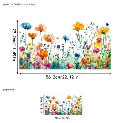 Beidseitiger Fensteraufkleber mit Blumenmotiv (kann auf jede Größe zugeschnitten werden) – 1 kaufen, 1 gratis erhalten! Mivoza Deutschland