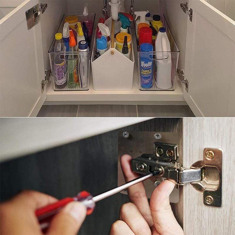2+2 GRATIS | Scharnier-Reparaturplatten-Set [INKLUSIVE Schrauben] Mivoza Deutschland