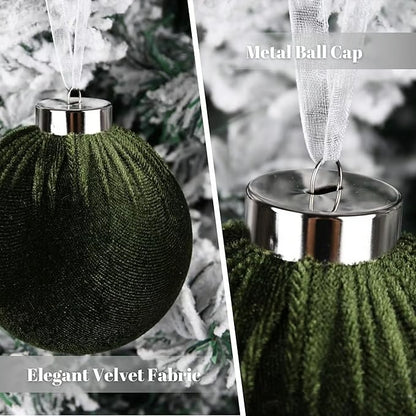 15pcs Christmas Tree Ornaments Velvet Balls Mivoza Deutschland