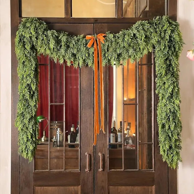 ⛄2025 Christmas Artificial Cypress Leaf Vine Wreath🎄 Mivoza Deutschland