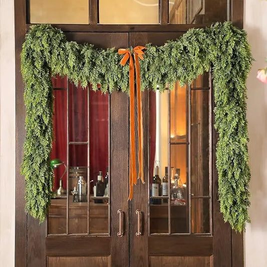 ⛄2025 Christmas Artificial Cypress Leaf Vine Wreath🎄 Mivoza Deutschland