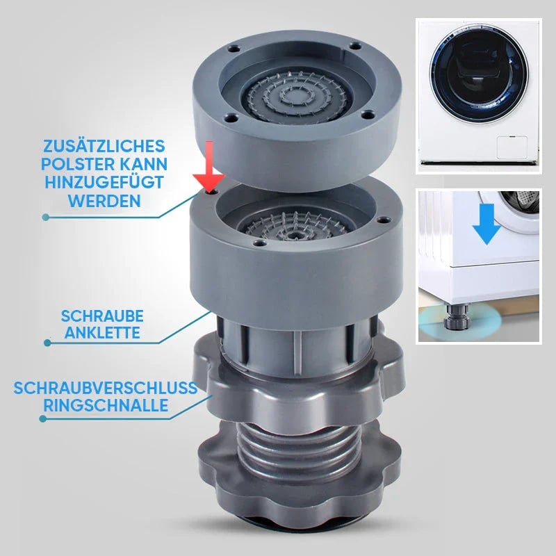 Höhenverstellbare Anti-Vibrationspads für Waschmaschinen – 4er-Set Mivoza Deutschland
