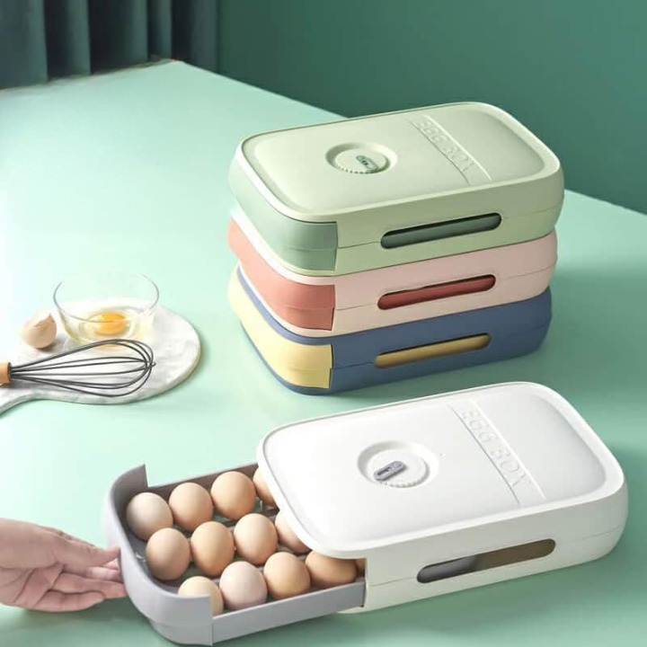Eier-Aufbewahrungsbox mit Schublade – Platzsparender Organizer mit Anti-Kollisions-Design Mivoza Deutschland