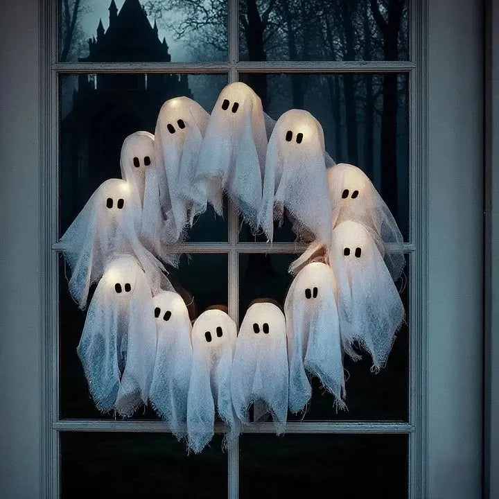 Lit Ghosts Wreath Mivoza Deutschland
