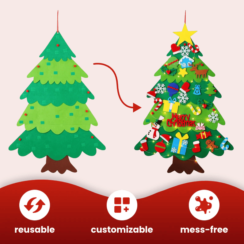 🎄Everized Interactive Felt Christmas Tree for Kids🎄 Mivoza Deutschland
