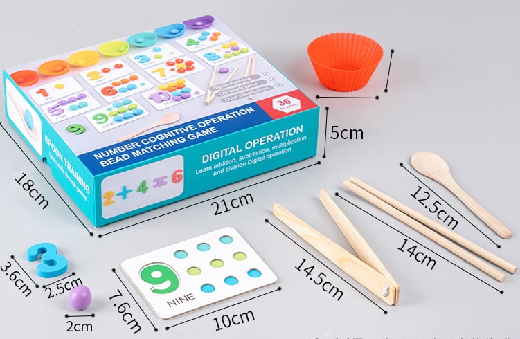 Montessori-Zählperlen-Set für Frühe Rechenfähigkeiten