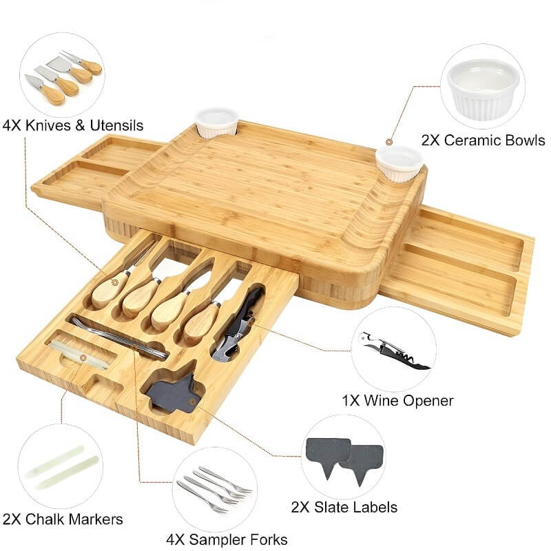 CheeseBoard™ Holz-Käsebrett Satz