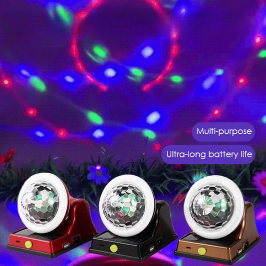 Solarbetriebene Rotierende RGB-Disco-Kugel – Magisches Partylicht Mivoza Deutschland