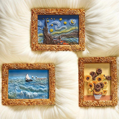 Van Gogh Kühlschrankmagnete mit 3D-Kunstdetails Mivoza Deutschland