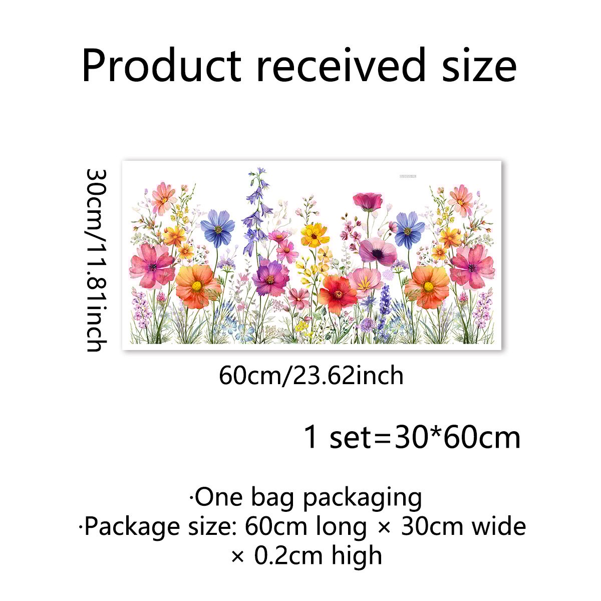 Beidseitiger Fensteraufkleber mit Blumenmotiv (kann auf jede Größe zugeschnitten werden) – 1 kaufen, 1 gratis erhalten! Mivoza Deutschland