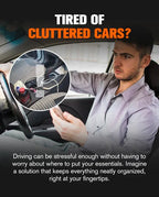 Auto-Armlehnenauflage aus Kunstleder mit Getränkehaltern & Ablage