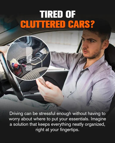 Auto-Armlehnenauflage aus Kunstleder mit Getränkehaltern & Ablage