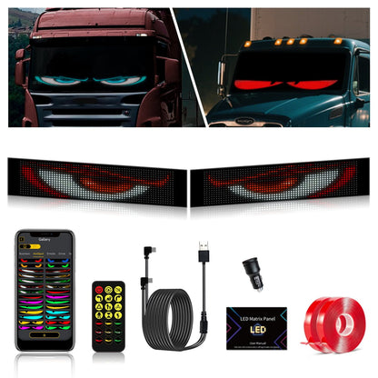 😈 Halloween Spooktacular Deal Alert! 🎃 Devil Eyes LED Sign: App - Controlled, Animated for Car/Truck Windshields Mivoza Deutschland