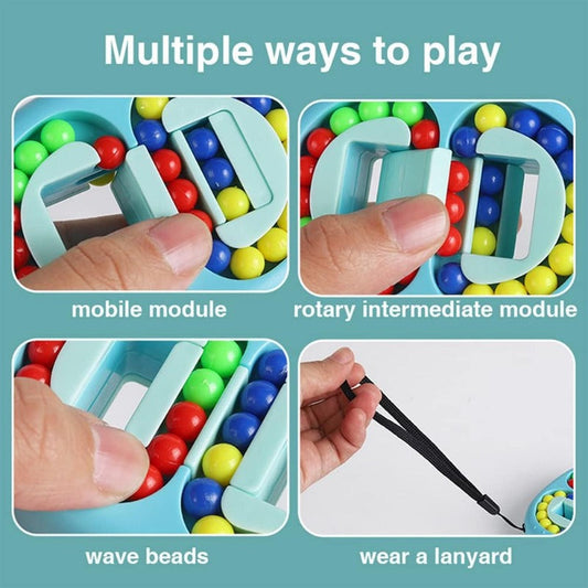 Rotierendes Bohnen-Fidget-Puzzle — Fördert Logik & Farbwahrnehmung