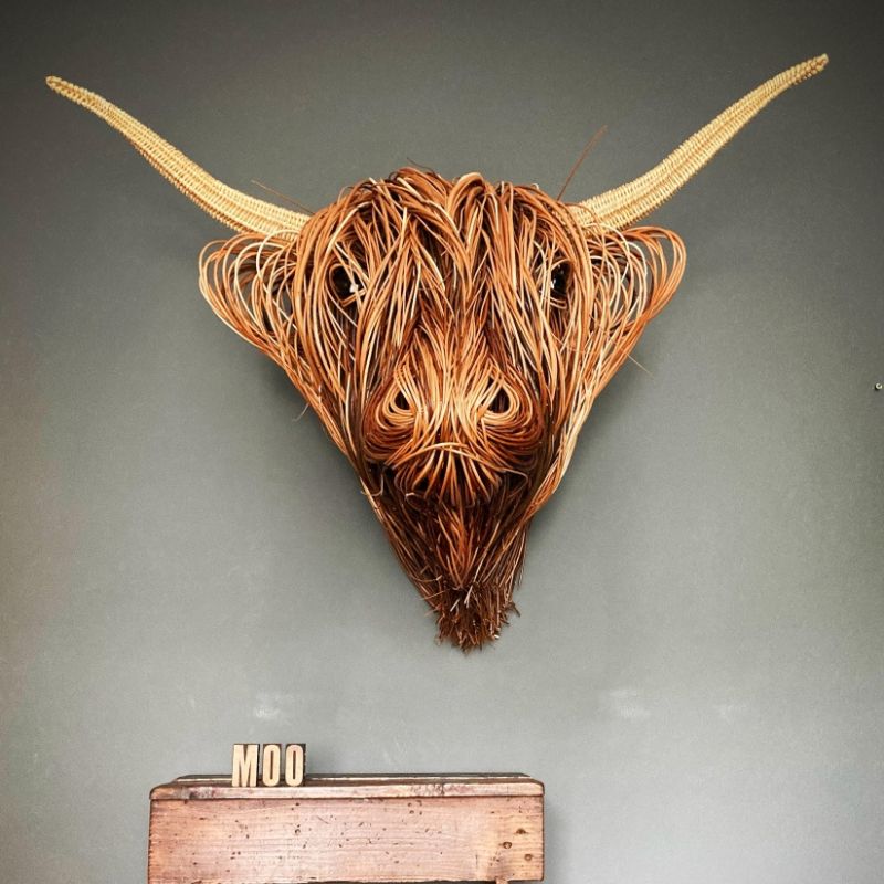 Handgefertigter Kuhkopf