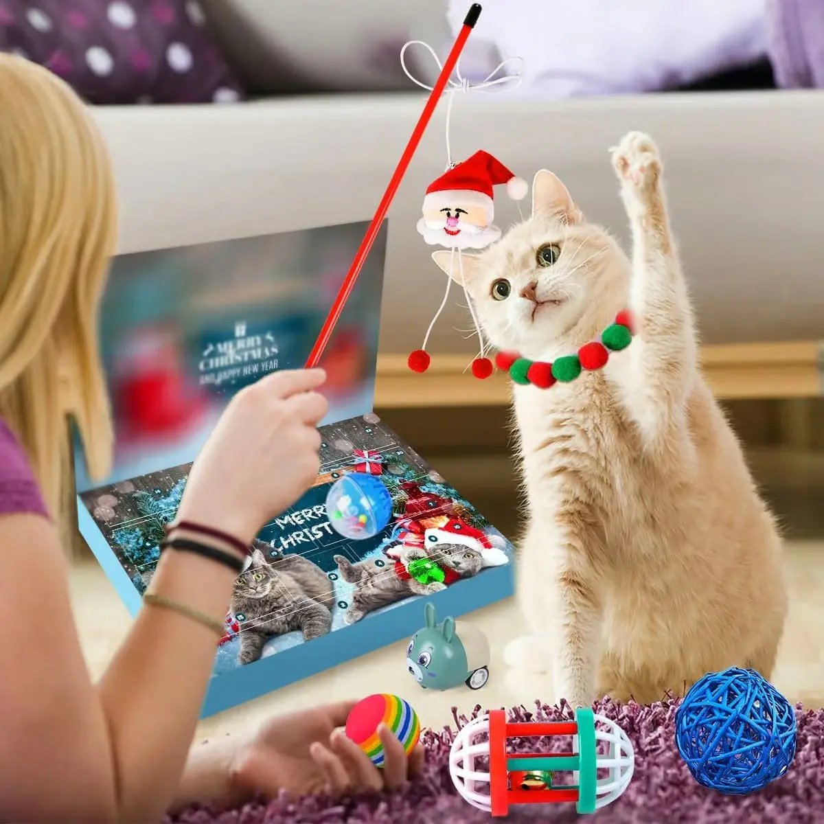 Katzen-Adventskalender – 24-teiliges Spielzeug-Set für festliche Freude Mivoza Deutschland