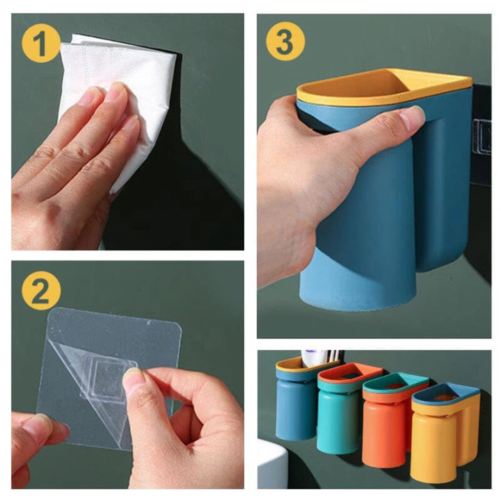 Zahnbürsten-Wandhalter – Ohne Bohren montierbar