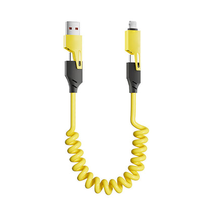 4-in-1 Federziehbares Ladekabel für ultraschnelles Laden