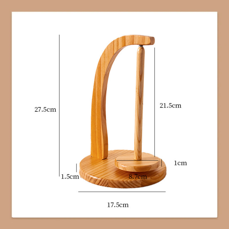 Haltbarer Holzspulenhalter mit Rotationsdesign