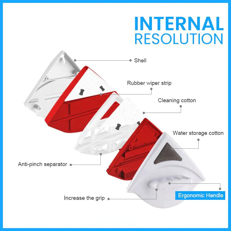 Aktualisierter Magnetischer Fensterreiniger für sichere und einfache Glasreinigung